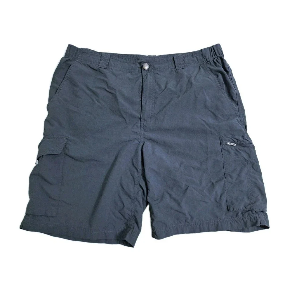 Columbia Cargo Shorts Men's 38 Silver Ridge Hiking Trail Utility Gray Fishing - Picture 1 of 9